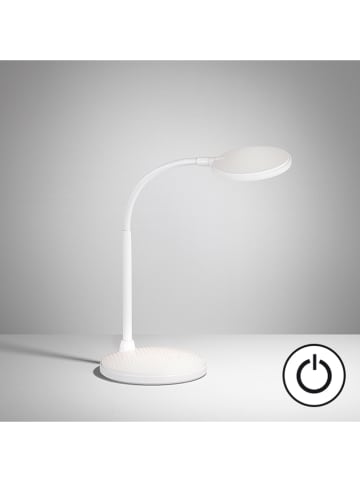 FISCHER & HONSEL Lampa stołowa LED "Work" w kolorze białym - wys. 36,5 x Ø 14,5 cm