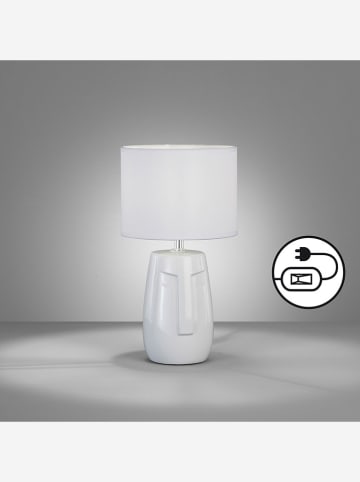 FISCHER & HONSEL Tafellamp "Face" wit - (H)36,5 x Ø 20 cm