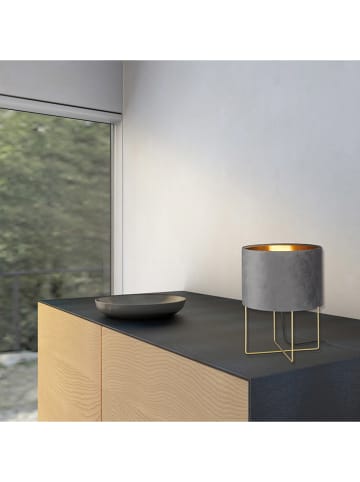 FISCHER & HONSEL Lampa stołowa "Aura" w kolorze szarym - wys. 32 x Ø 24 cm