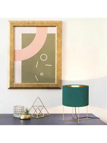 FISCHER & HONSEL Lampa stołowa "Aura" w kolorze zielonym - wys. 32 x Ø 24 cm