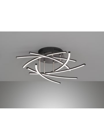 FISCHER & HONSEL Lampa sufitowa LED "Cross" w kolorze czarnym - Ø 55 cm