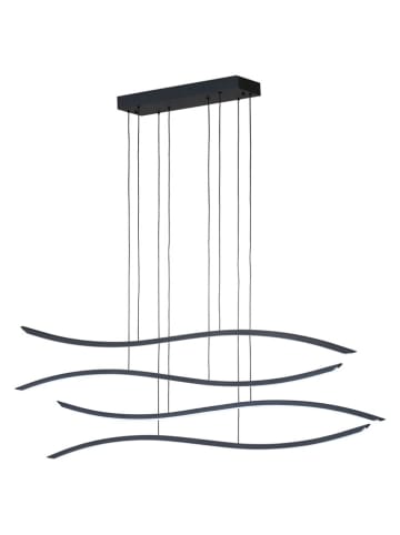 FISCHER & HONSEL Lampa wisząca LED "Fisk" w kolorze czarnym - 136 x 160 x 17 cm