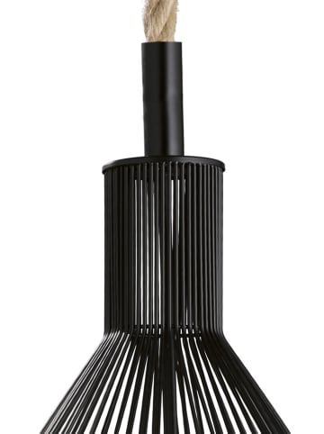 FISCHER & HONSEL Hängeleuchte "Rope" in Schwarz - (H)140 x Ø 48 cm