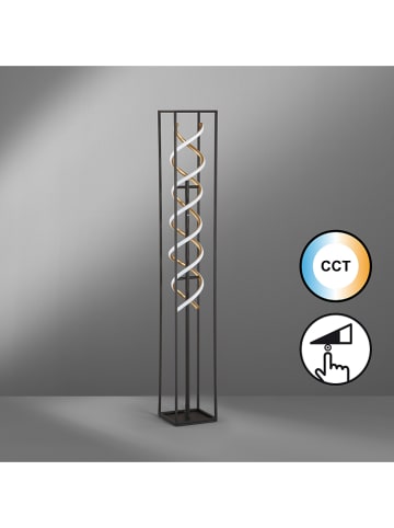 FISCHER & HONSEL Lampa stojąca LED "Gian" w kolorze złoto-czarnym - 20 x 135 x 20 cm
