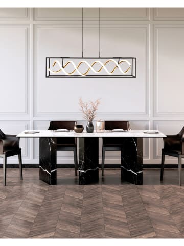 FISCHER & HONSEL LED-Hängeleuchte in Schwarz/ Gold - (B)90 x (H)20 cm