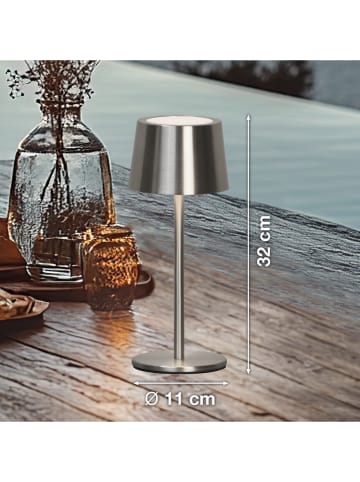 FH Lighting Ledbuitenlamp "Belluno" zilverkleurig - (H)22 x Ø 9 cm