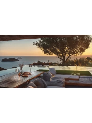 FH Lighting Lampa zewnętrzna LED "Belluno" w kolorze srebrnym - wys. 22 x Ø 9 cm