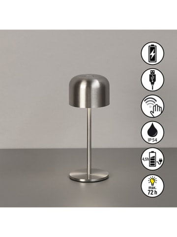 FH Lighting Ledbuitenlamp "Finley" zilverkleurig - (H)22 x Ø 8,7 cm