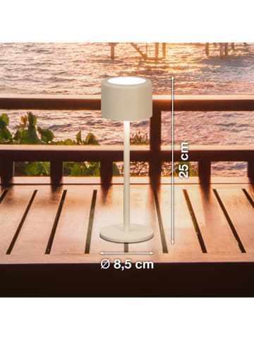 FH Lighting Lampa stołowa LED "Juna" w kolorze beżowym - wys. 25 x Ø 8,5 cm