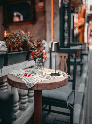 FH Lighting Lampa stołowa LED "Viletto" w kolorze czarnym - wys. 36 x Ø 11 cm