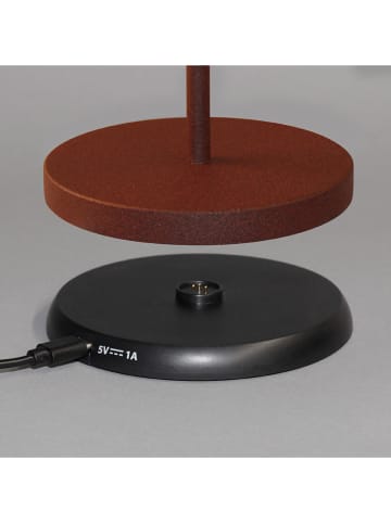 FH Lighting Lampa stołowa LED "Cosenza 2.0" w kolorze brązowym - wys. 34 x Ø 11 cm