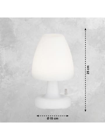 FISCHER & HONSEL Lampa stołowa LED "Termoli" w kolorze białym - wys. 25 x Ø 15 cm