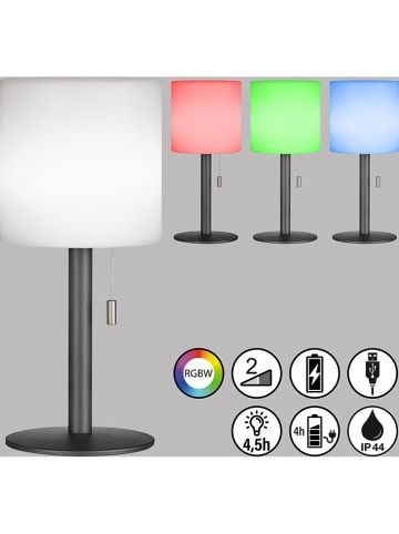 FH Lighting Ledtafellamp "Lesina" wit/zwart - (H)30 x Ø 13 cm