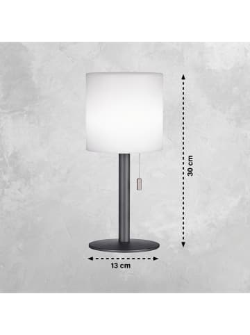 FH Lighting Ledtafellamp "Lesina" wit/zwart - (H)30 x Ø 13 cm