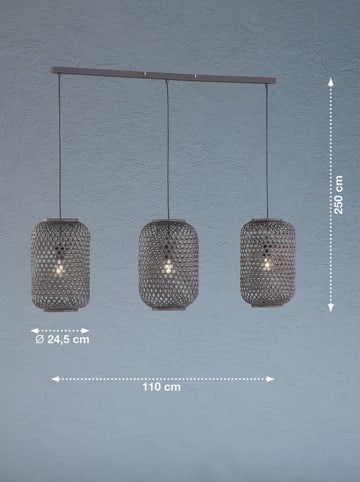 FH Lighting Hanglamp "Calla" zwart - (B)110 x (H)250 cm