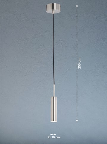 Schöner Wohnen Kollektion Ledhanglamp "Stina" zilverkleurig - (H)250 x Ø 10 cm