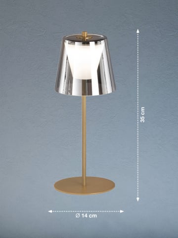 FH Lighting Lampa stołowa LED "Marbella" w kolorze złotym - wys. 35 x Ø 14 cm