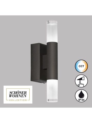 FH Lighting Ledbuitenlamp "Twice" zwart - (B)7 x (H)29 x (D)10 cm