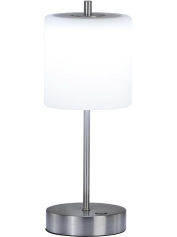 FH Lighting Lampa stołowa LED "Riva" w kolorze srebrno-białym - wys. 34,5 x Ø 13 cm