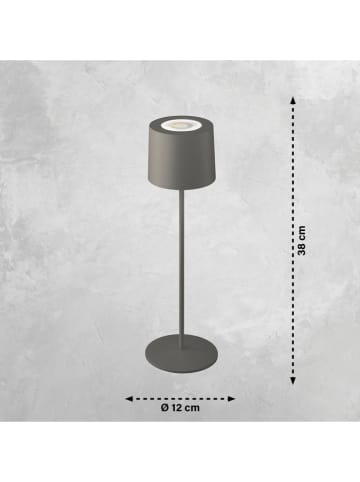 FH Lighting Lampa stołowa LED "Sun" w kolorze szarym - wys. 38 x Ø 12 cm