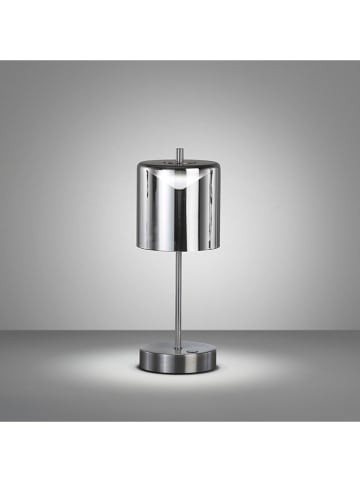 FH Lighting LED-Tischleuchte "Riva' in Silber - (H)34,5 x Ø 13 cm