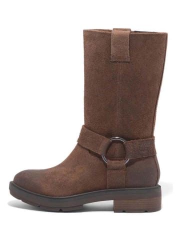 Timberland Skórzane kozaki "Brimfield" w kolorze ciemnobrązowym