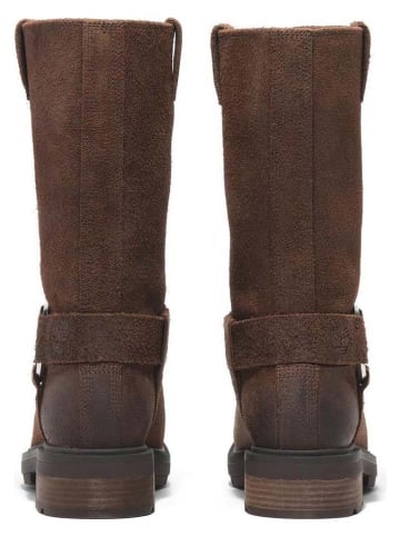 Timberland Skórzane kozaki "Brimfield" w kolorze ciemnobrązowym