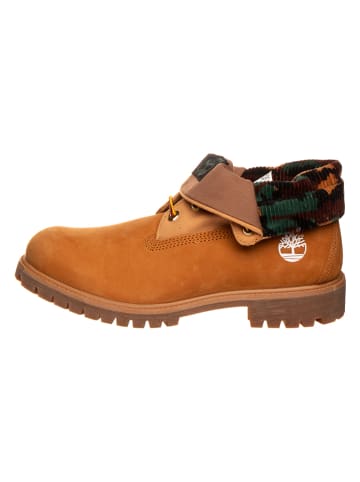 Timberland Skórzane botki "Rolltop" w kolorze jasnobrązowym
