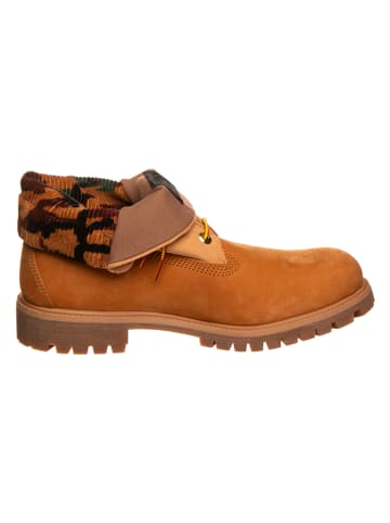 Timberland Skórzane botki "Rolltop" w kolorze jasnobrązowym