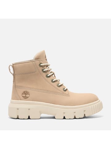 Timberland Skórzane botki "Greyfield Mid" w kolorze beżowym