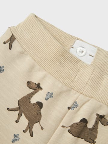 name it Sweatbroek "Jano" beige/lichtbruin