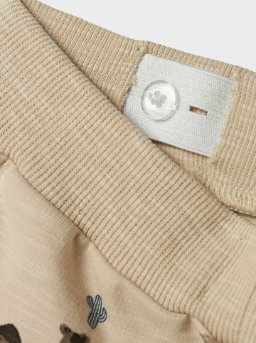 name it Sweatshort "Jano" beige/lichtbruin