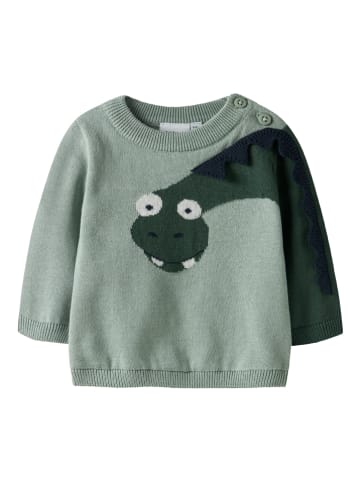 name it Sweter "Nutti" w kolorze zielonym