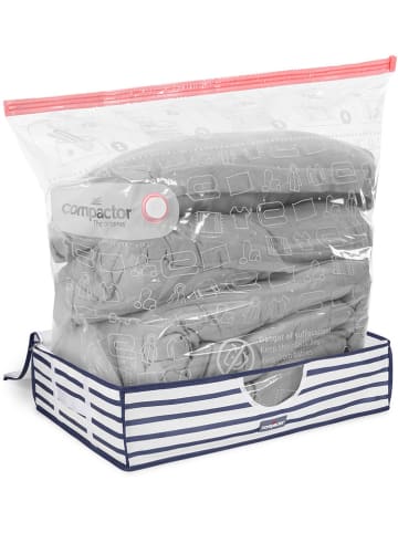 Compactor Vacuümzakken wit/donkerblauw - (L)65 x (B)45 x (H)15,5 cm