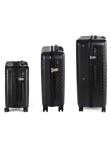 Compactor 3-delige hardcase-trolleyset zwart