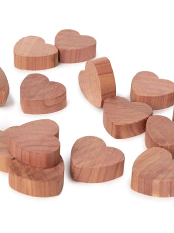 Compactor 15er-Set: Dekoherzen in Hellbraun - (B)2 x (H)2,5 cm