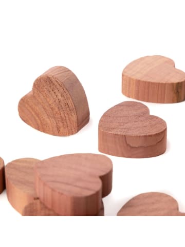 Compactor Dekoracyjne serca (15 szt.) w kolorze jasnobrązowym - 2 x 2,5 cm