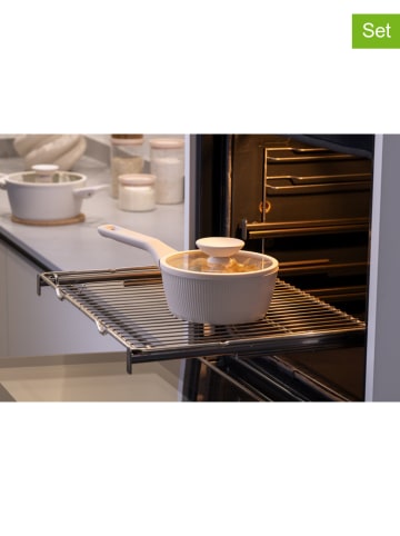 Fackelmann x Pamela Reif 2-częściowy zestaw "Shell" w kolorze beżowym - Ø 16 cm