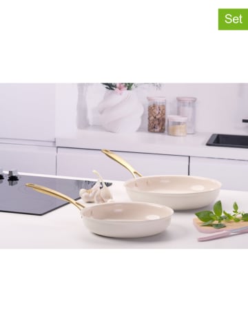 Fackelmann x Pamela Reif Patelnie (2 szt.) "Signature" w kolorze złoto-beżowym