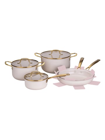 Fackelmann x Pamela Reif 10-delige kookgereiset ''Signature'' beige/goudkleurig