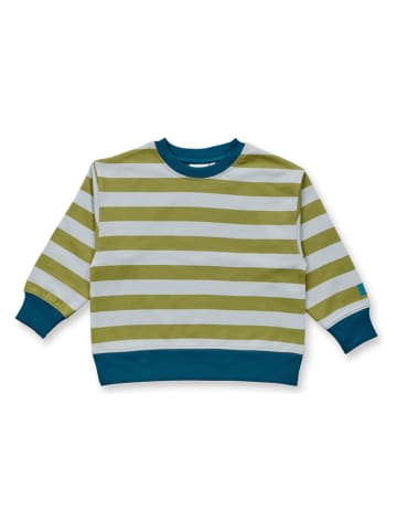 Sense Organics Sweatshirt "Dari" in Oliv/ Hellgrau