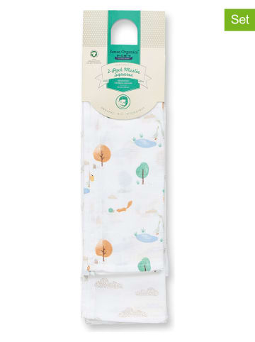 Sense Organics 2er-Set: Musselin-Müllwindeln "Bios" in Weiß