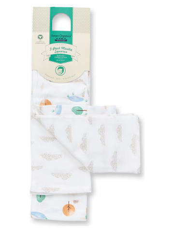 Sense Organics 2er-Set: Musselin-Müllwindeln "Bios" in Weiß