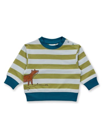 Sense Organics Sweatshirt "Siam" in Oliv/ Blau