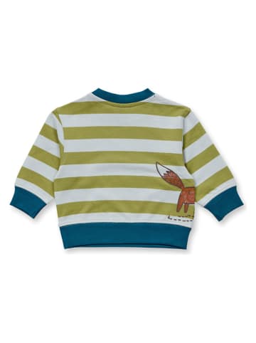 Sense Organics Sweatshirt "Siam" in Oliv/ Blau
