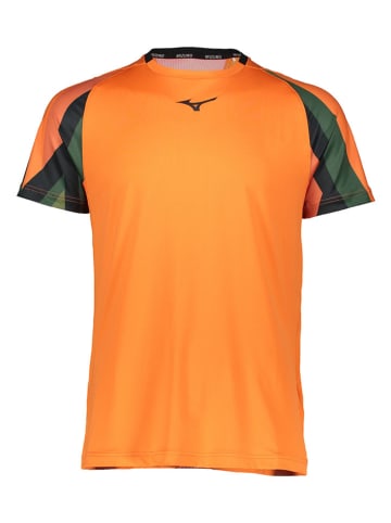 Mizuno Koszulka funkcyjna w kolorze pomarańczowo-zielono-czarnym