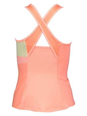 Mizuno Top funkcyjny w kolorze pomarańczowo-żółto-różowym