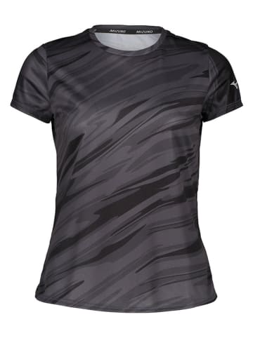 Mizuno Trainingsshirt "Impulse Core" in Schwarz/ Grau