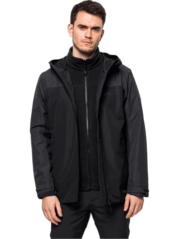 Jack Wolfskin 3-in-1 functionele jas "Taubenberg" zwart