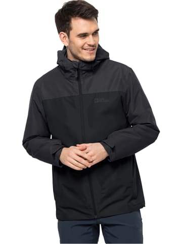 Jack Wolfskin Kurtka funkcyjna 3w1 "Taubenberg" w kolorze czarnym